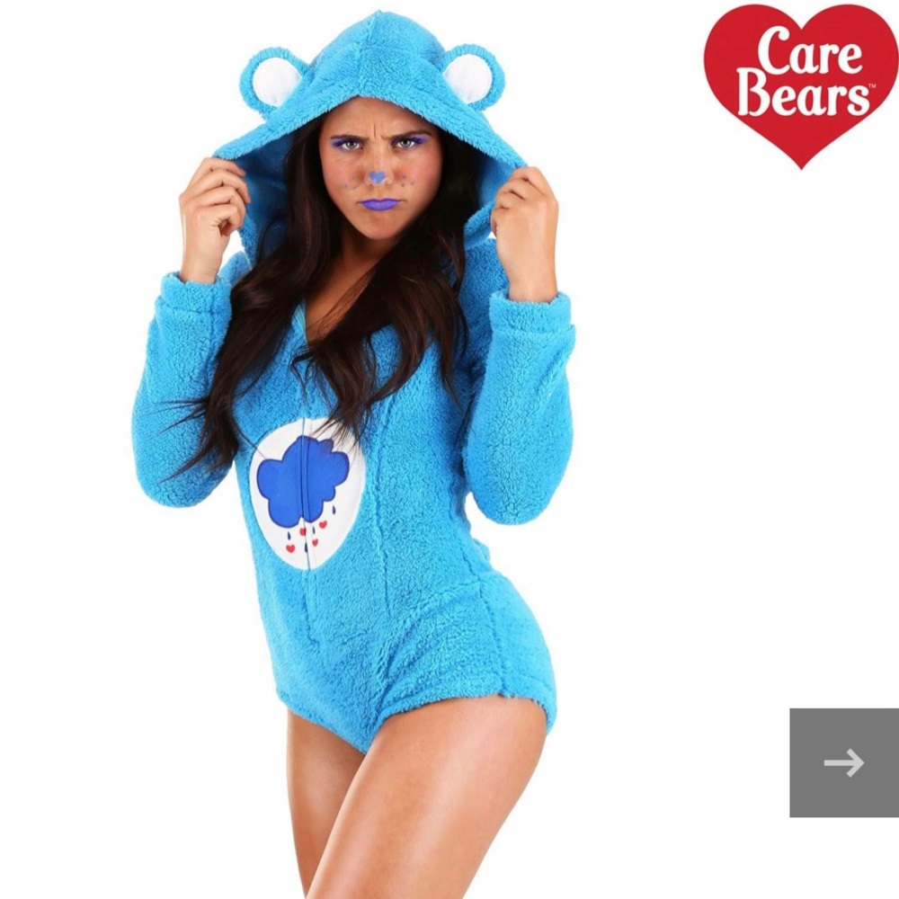 ★ BNWT Officially Licensed ♡Care Bears™♡ ☆Grumpy🌧Bear☆ Authentic Adult Romper ★